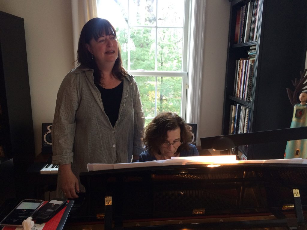 Woman at piano